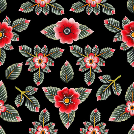 Watercolor floral pattern