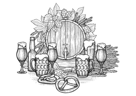 Graphic Oktoberfest design Vector illustration.のイラスト素材