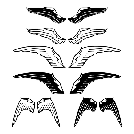 Graphic collection of wingsのイラスト素材