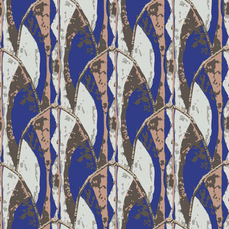 Vector repeated seamless pattern of vintage shieldsのイラスト素材