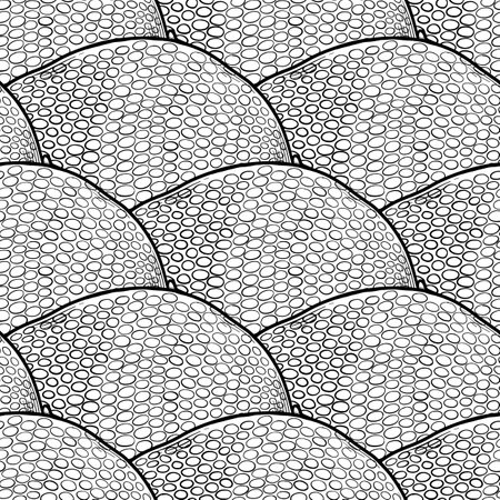 Repeated seamless pattern of a graphic glyptodon scaled shell.のイラスト素材