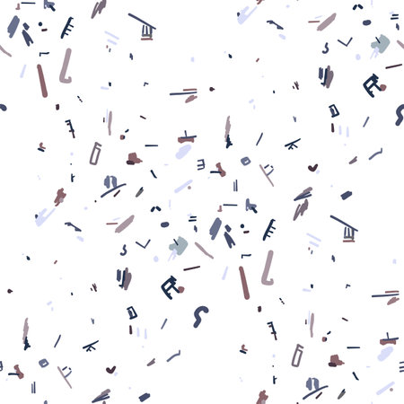 Repeated vector pattern of some dots, lines and abstract symbolsのイラスト素材