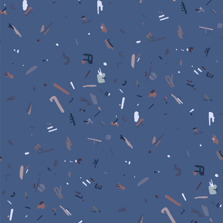 Repeated vector pattern of some dots, lines and abstract symbolsのイラスト素材