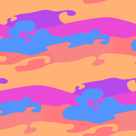 Abstract vector seamless pattern of a liquid colorful flows.のイラスト素材