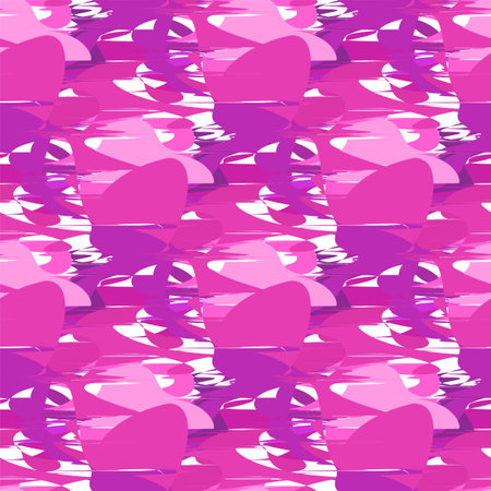 Abstract seamless pattern of soft and spiky pink shapes.のイラスト素材