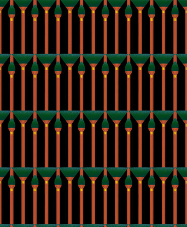 Decorative ornamental plants in the style of ancient egypt.の写真素材