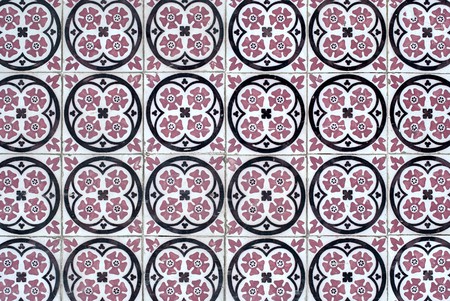 Detail of Portuguese glazed tiles.の写真素材