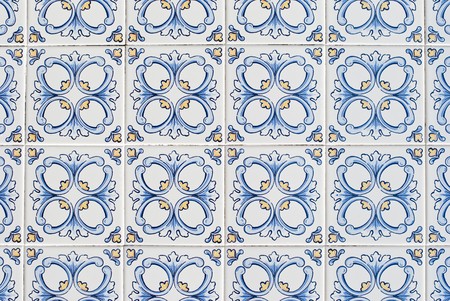 Detail of Portuguese glazed tiles.の写真素材