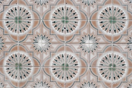 Detail of Portuguese glazed tiles.の写真素材