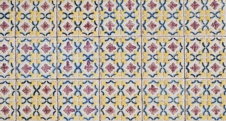 Detail of Portuguese glazed tiles.の写真素材