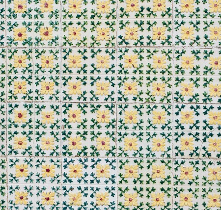 Detail of Portuguese glazed tiles.の写真素材