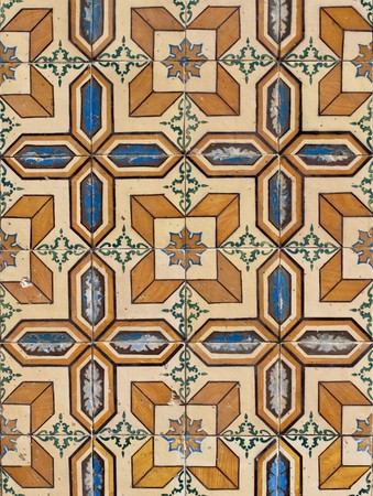 Detail of Portuguese glazed tiles.