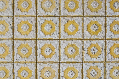 Detail of Portuguese glazed tiles.の写真素材
