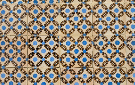 Detail of Portuguese glazed tiles.の写真素材