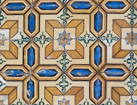 Detail of Portuguese glazed tiles.