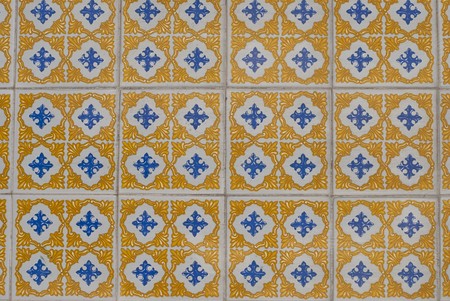 Detail of Portuguese glazed tiles.の写真素材