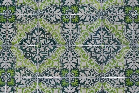 Detail of Portuguese glazed tiles.の写真素材