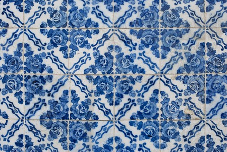 Detail of Portuguese glazed tiles.