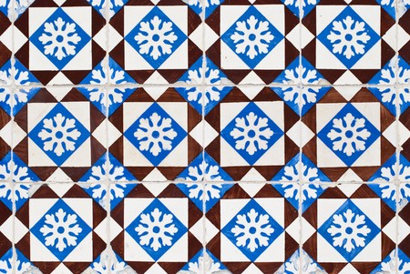 Detail of Portuguese glazed tiles.