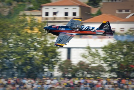 PORTO, PORTUGAL - SEPTEMBER 7: Alejandro Maclean from spain during  Red Bull Air Race'08 September 7, 2008 in Porto, PORTUGAL.のeditorial素材