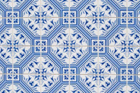 Detail of Portuguese glazed tiles.の写真素材