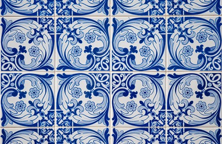 Detail of Portuguese glazed tiles.の写真素材