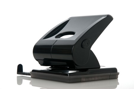 Black hole puncher isolated on white background.の写真素材