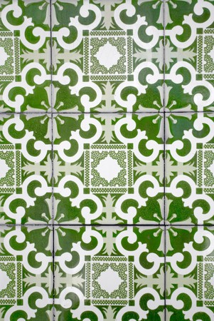 Detail of Portuguese glazed tiles.