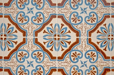 Old traditional portuguese dacade tiles background.の写真素材