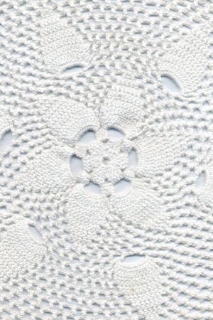 Hand made crocheted doily.の写真素材