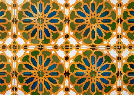 Detail of Portuguese glazed tiles.