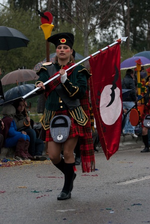 OVAR, PORTUGAL - MARCH 8: Group 'Vampiros'  during the Carnival Parade on March 8, 2011 in Ovar, Portugal.のeditorial素材