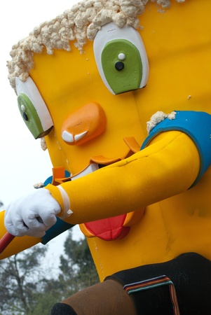 OVAR, PORTUGAL - MARCH 8: Group 'Pierrots'  during the Carnival Parade on March 8, 2011 in Ovar, Portugal.のeditorial素材