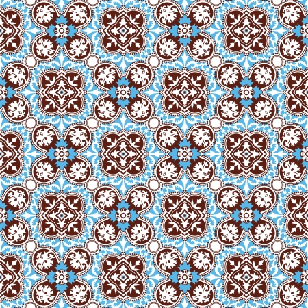 Seamless pattern with floral motifs on gradient background.の写真素材