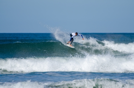 FIGUEIRA DA FOZ, PORTUGAL - SEPTEMBER 30: Francisco Alves at the 4th stage of MEO Figueira Pro on september 30, 2012 in Figueira da Foz, Portugal.のeditorial素材