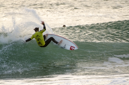 PENICHE, PORTUGAL - OCTOBER 14 : Travis Logie (ZAF) during the Rip Curl men's Pro Portugal, October...