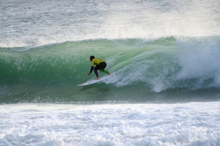 PENICHE, PORTUGAL - OCTOBER 14 : Tiago Pires (POR) during the Rip Curl men's Pro Portugal, October 14, 2012 in Peniche, Portugalのeditorial素材