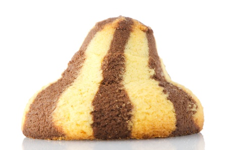 Homemade chocolate cookie isolated on white background.の写真素材