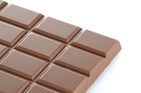 Closeup detail of brown chocolate bar.