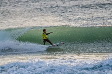 PENICHE, PORTUGAL - OCTOBER 14 : Tiago Pires (POR) during the Rip Curl men's Pro Portugal, October...