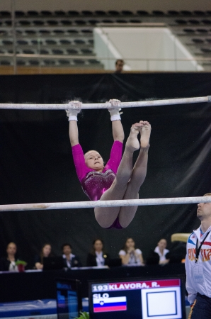ANADIA, PORTUGAL - JUNE 21: Anna Rodionova (RUS) during the Art Gymnastics FIG World Cup Challenge on june 21, 2013 in Anadia, Portugal.のeditorial素材