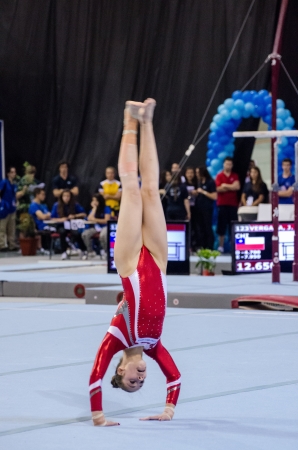 ANADIA, PORTUGAL - JUNE 21: Laura Shulte (SUI) during the Art Gymnastics FIG World Cup Challenge on...