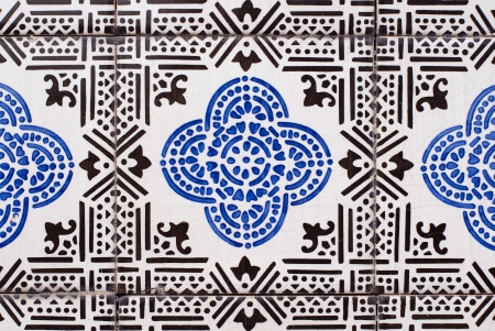 Detail of Portuguese glazed tiles.