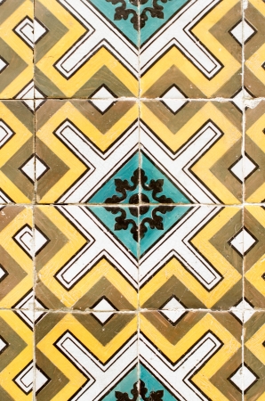 Detail of Portuguese glazed tiles.