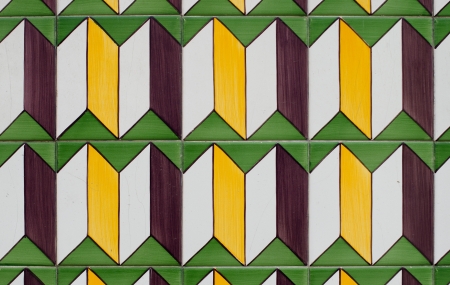 Detail of Portuguese glazed tiles.の写真素材