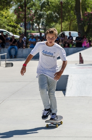 TORRES VEDRAS, PORTUGAL - SEPTEMBER 15  Gabriel Ribeiro at 2nd Stage on DC Skate Challenge by Fuel TV on september 15, 2013 in Torres Vedras, Portugal のeditorial素材
