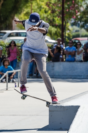TORRES VEDRAS, PORTUGAL - SEPTEMBER 15  Anibal Martins at 2nd Stage on DC Skate Challenge by Fuel TV on september 15, 2013 in Torres Vedras, Portugal のeditorial素材