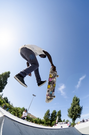 TORRES VEDRAS, PORTUGAL - SEPTEMBER 15  Zenildo Guilherme at 2nd Stage on DC Skate Challenge by Fuel TV on september 15, 2013 in Torres Vedras, Portugal のeditorial素材