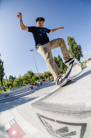TORRES VEDRAS, PORTUGAL - SEPTEMBER 15  Pedro Roseiro at 2nd Stage on DC Skate Challenge by Fuel TV on september 15, 2013 in Torres Vedras, Portugal のeditorial素材