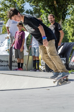 TORRES VEDRAS, PORTUGAL - SEPTEMBER 15  Jorge Simoes at 2nd Stage on DC Skate Challenge by Fuel TV on september 15, 2013 in Torres Vedras, Portugal のeditorial素材
